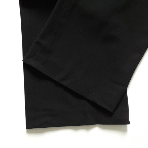 St. John Collection Black Wool High Waisted Straight Leg Trousers Size 6 - Picture 10 of 13